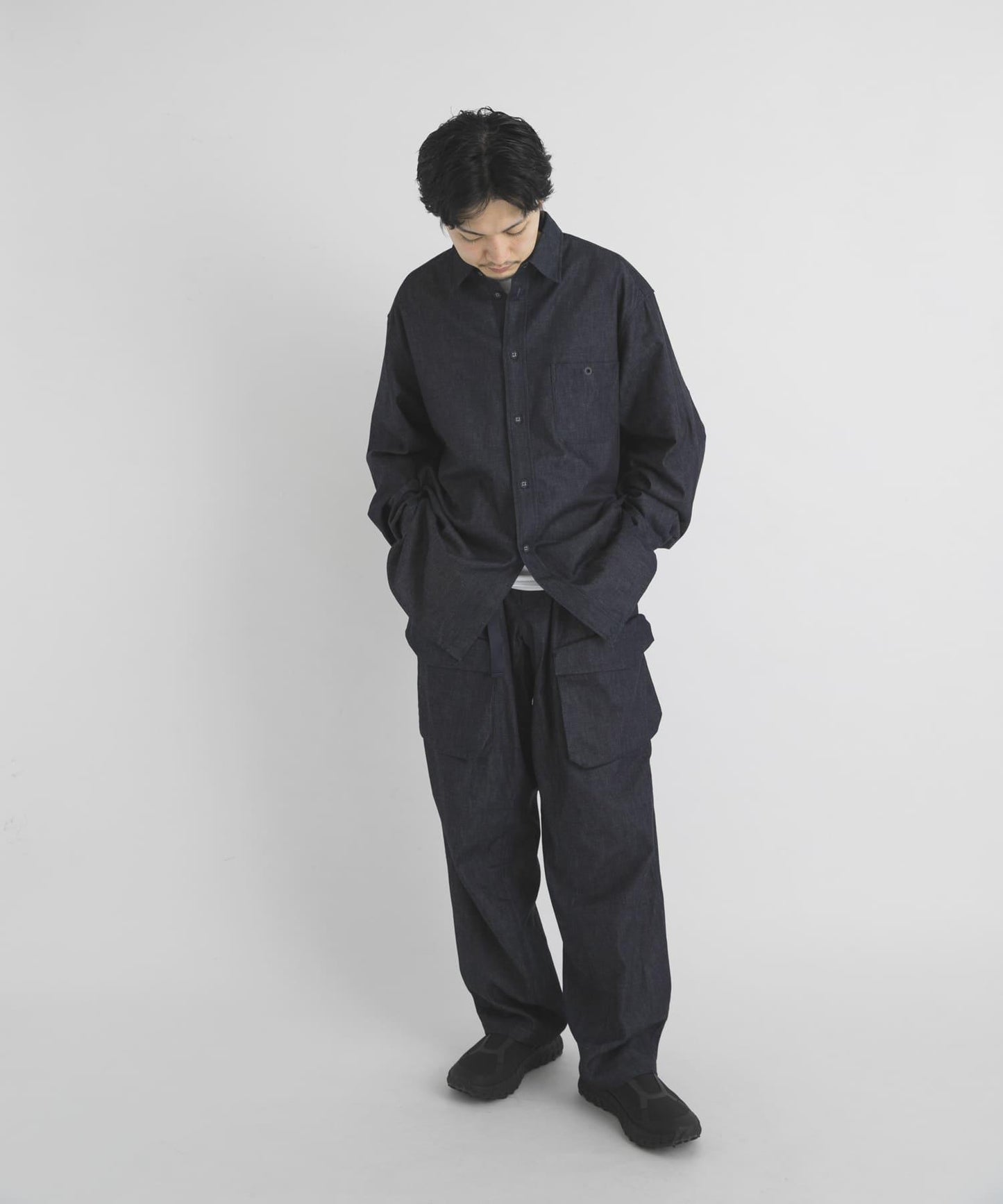 White Mountaineering×EKAL MID GUSSET SLEEVE EYELET POCKET SHIRTS 聯名襯衫