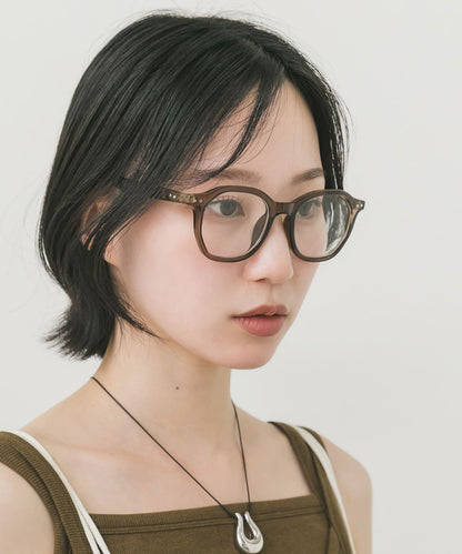 八邊形框架平光眼鏡