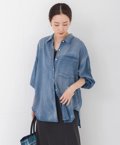 透視牛仔襯衫