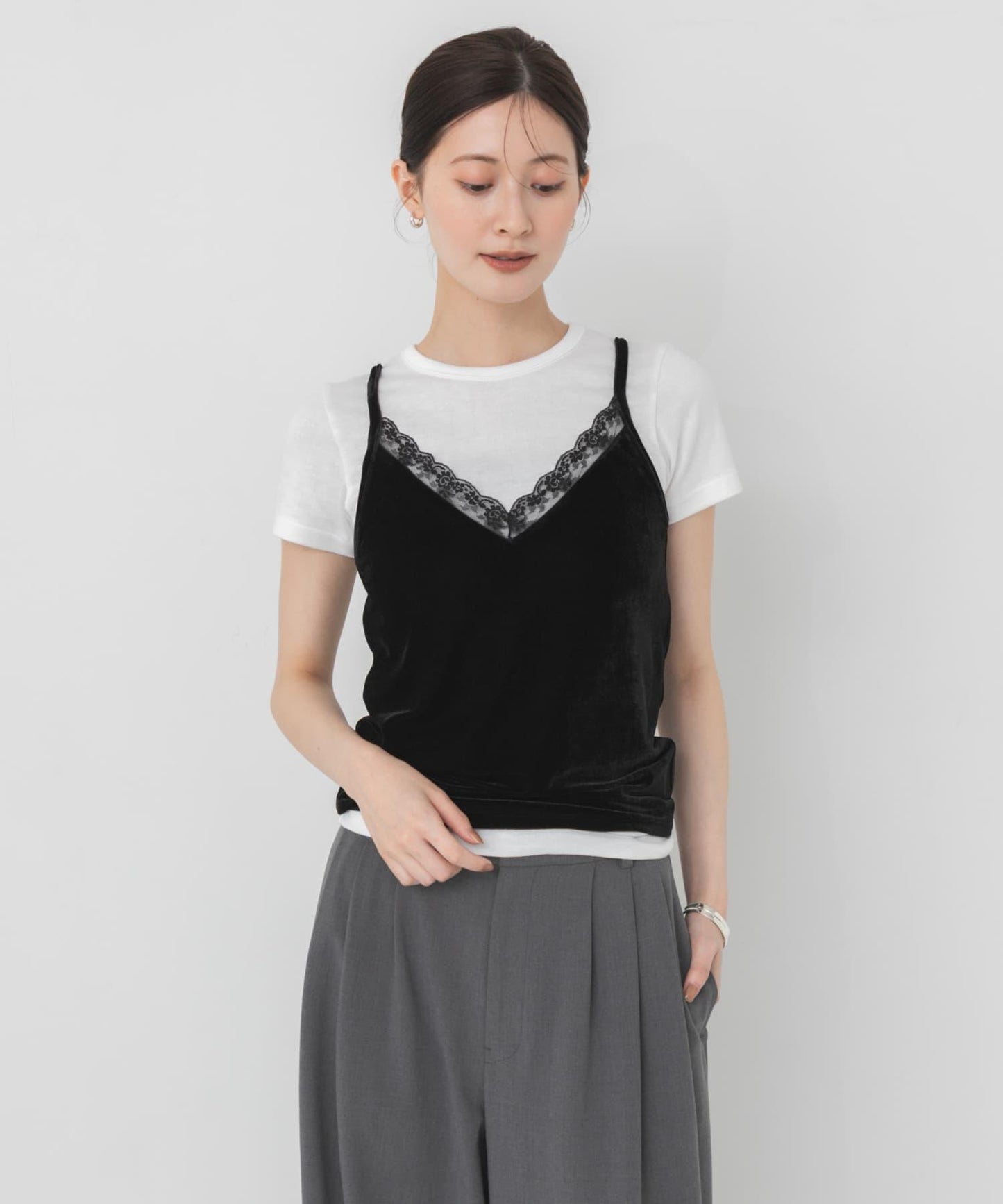 刺繡絲絨抹胸