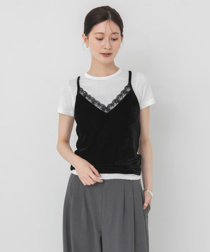 刺繡絲絨抹胸