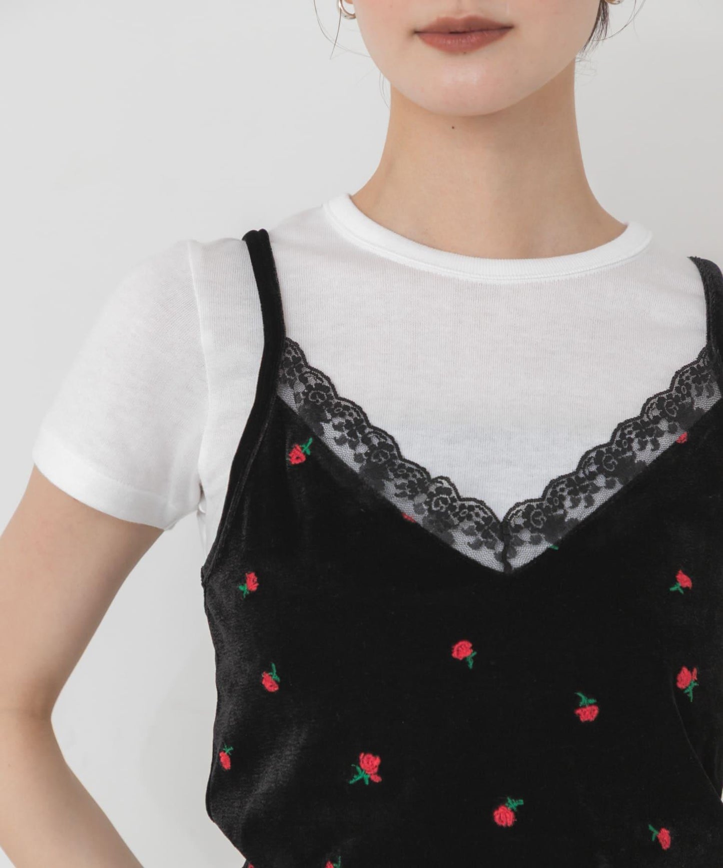 刺繡絲絨抹胸