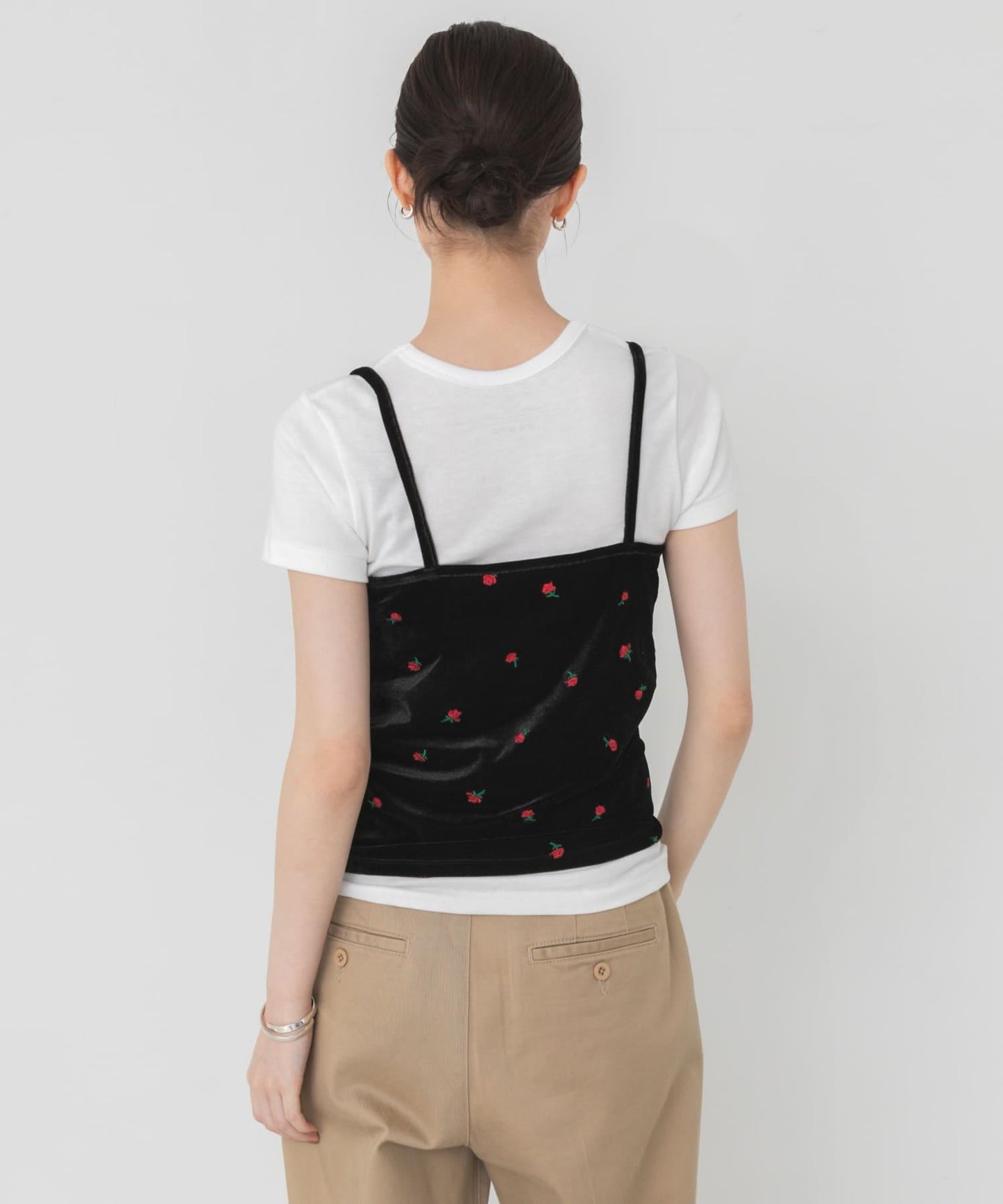 刺繡絲絨抹胸