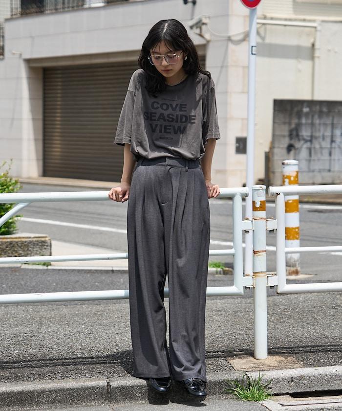 寬鬆領 植染Logo T恤