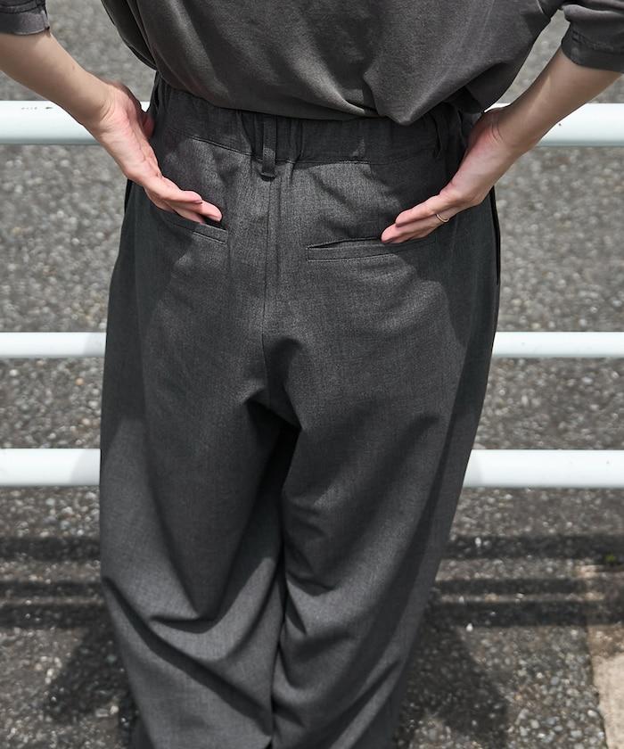 褶皺 闊腿褲