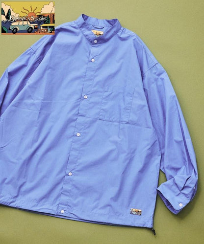 FREAK'S STORE for BEACH & FES 府綢 抽繩 立領襯衫