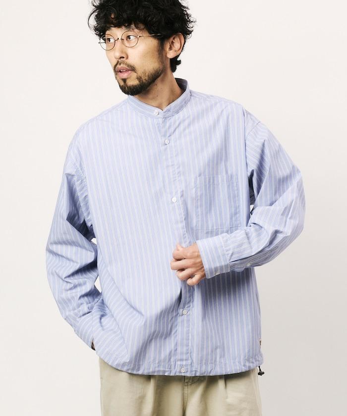 FREAK'S STORE for BEACH & FES 府綢 抽繩 立領襯衫