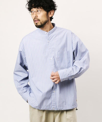 FREAK'S STORE for BEACH & FES 府綢 抽繩 立領襯衫
