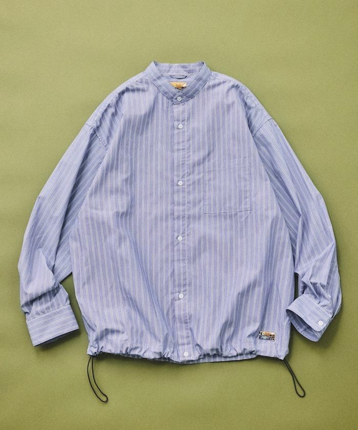 FREAK'S STORE for BEACH & FES 府綢 抽繩 立領襯衫