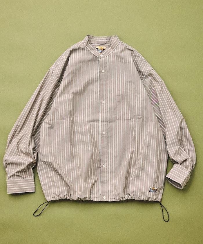 FREAK'S STORE for BEACH & FES 府綢 抽繩 立領襯衫