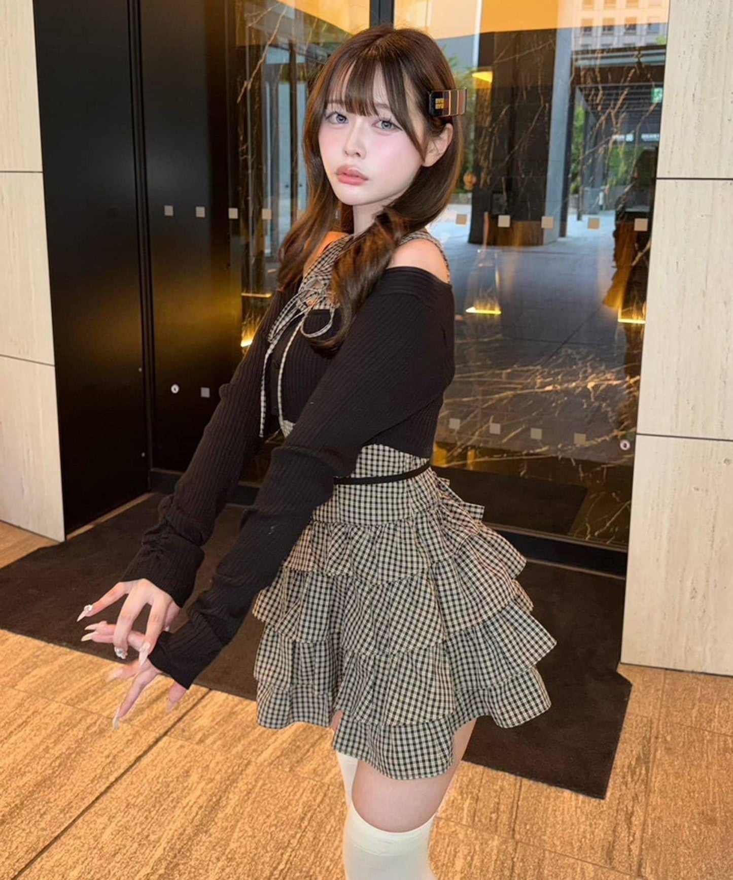 疊穿分層迷你連衣裙