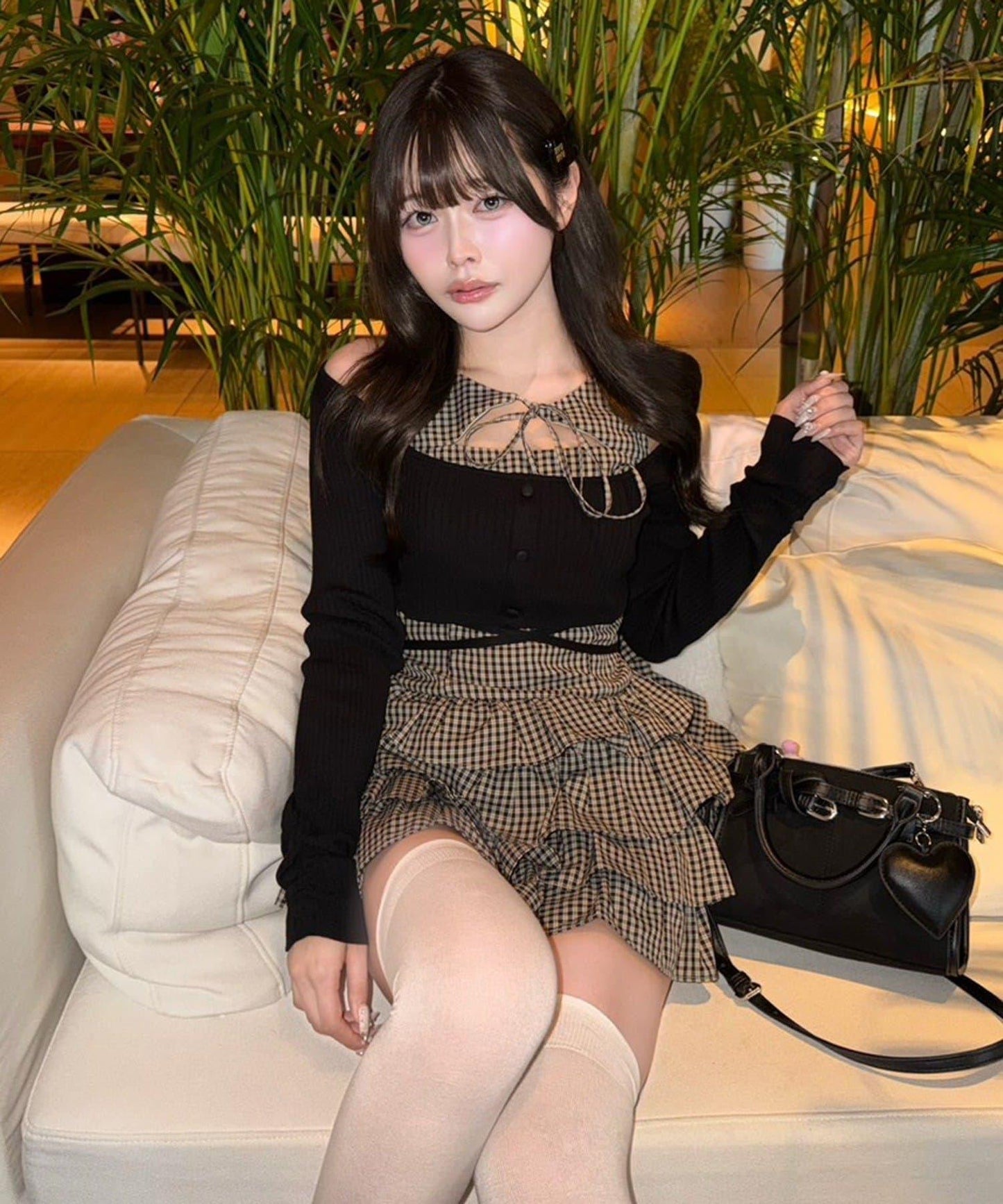 疊穿分層迷你連衣裙