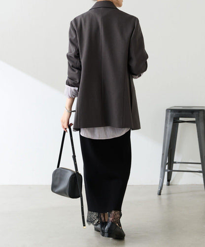 【リバイバル】羊毛感雙排扣夾克/套裝