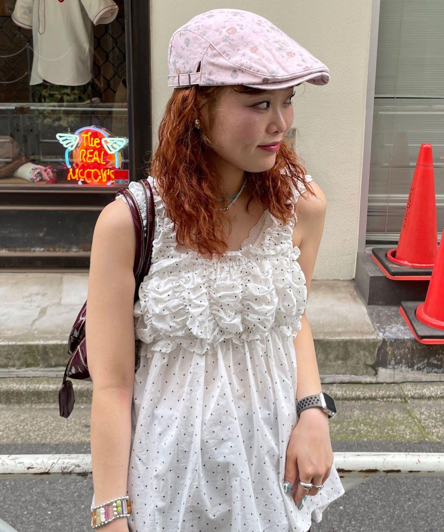 復古花卉獵人帽