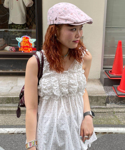復古花卉獵人帽