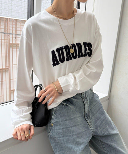 AURORES 薩加拉刺繡Logo長袖T恤