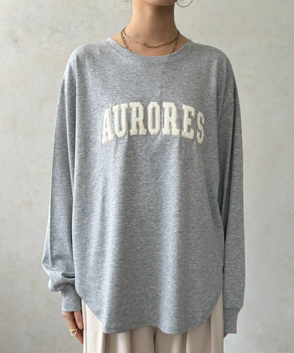 AURORES 薩加拉刺繡Logo長袖T恤