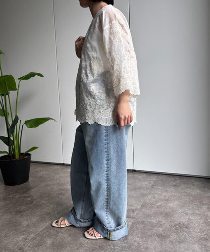 扇形蕾絲邊襯衫