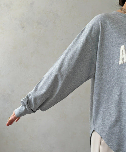 AURORES 薩加拉刺繡Logo長袖T恤