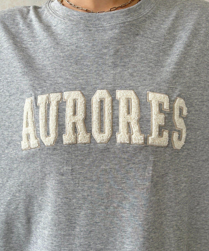 AURORES 薩加拉刺繡Logo長袖T恤
