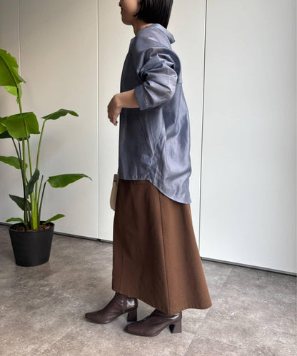透膚V領襯衫