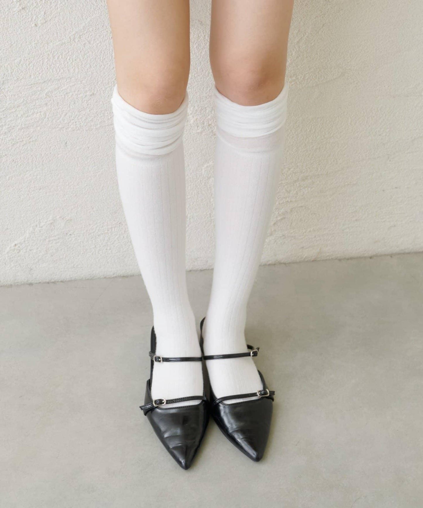 透膚拼接短襪