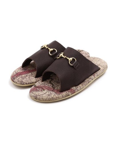 AVIREX×ISLAND SLIPPER MAP PATTERN BIT SLIDE SANDAL