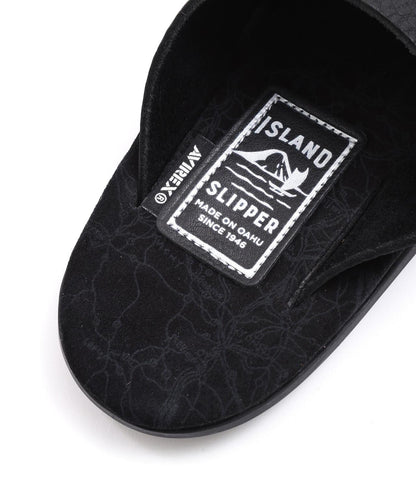 AVIREX×ISLAND SLIPPER MAP PATTERN BIT SLIDE SANDAL