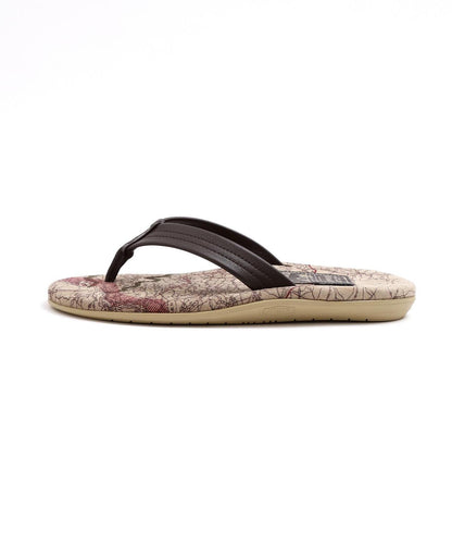 AVIREX×ISLAND SLIPPER MAP PATTERN TONG SANDAL