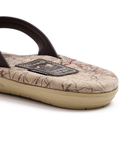 AVIREX×ISLAND SLIPPER MAP PATTERN TONG SANDAL
