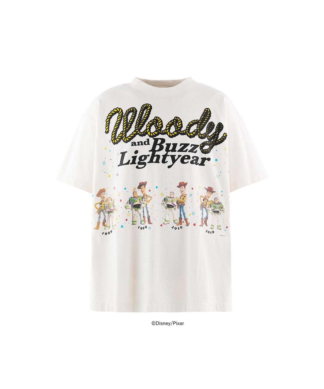 SAINT MICHAEL/セントマイケル/PIXAR_SS T-SHIRT/Woody&Buzz/WHITE