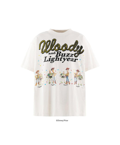 SAINT MICHAEL/セントマイケル/PIXAR_SS T-SHIRT/Woody&Buzz/WHITE