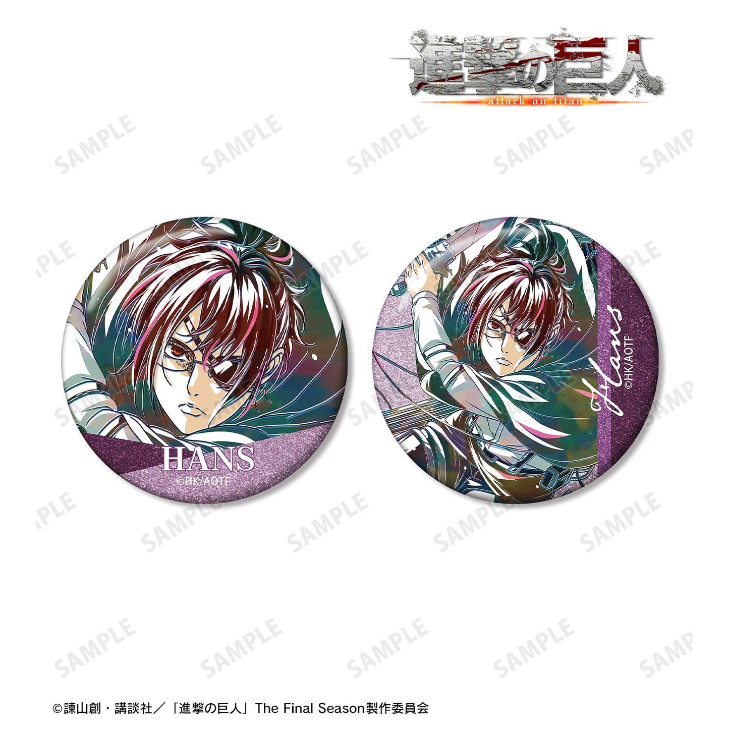 進擊的巨人 Ani-Art 第5弾 漢吉 閃光徽章2個裝
