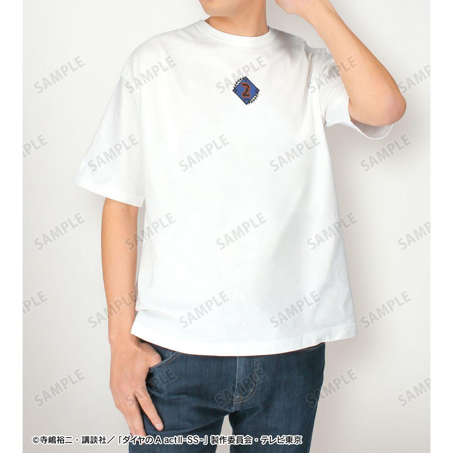鑽石王牌 actⅡ（鑽石王牌 actⅡ） -Second Season- 御幸一也 私服・購物ver. 刺繡BIG廓形T恤 L碼