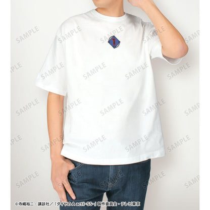 鑽石王牌 actⅡ（鑽石王牌 actⅡ） -Second Season- 澤村榮純 私服・購物ver. 刺繡BIG廓形T恤 XL碼 男女同款