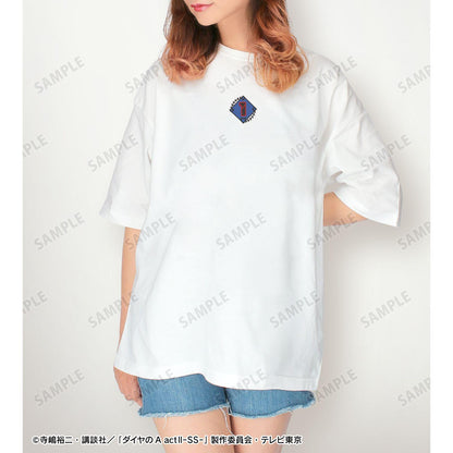 鑽石王牌 actⅡ（鑽石王牌 actⅡ） -Second Season- 澤村榮純 私服購物ver. 刺繡BIG廓形T恤 S碼