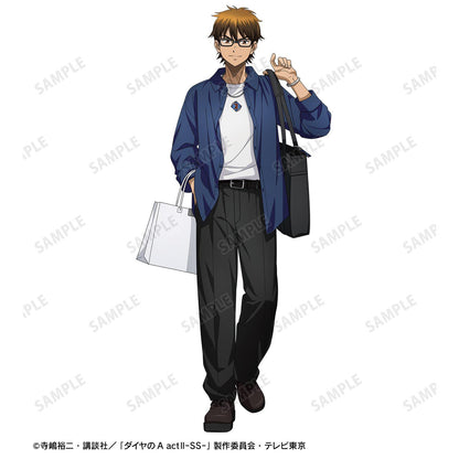 鑽石王牌 actⅡ（鑽石王牌 actⅡ） -Second Season- 御幸一也 私服・ショッピングver. 著用刺繡BIG廓形T恤 M碼