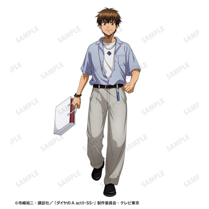 鑽石王牌 actⅡ（鑽石王牌 actⅡ） -Second Season- 澤村榮純 私服・購物ver. 刺繡BIG廓形T恤 XL碼 男女同款