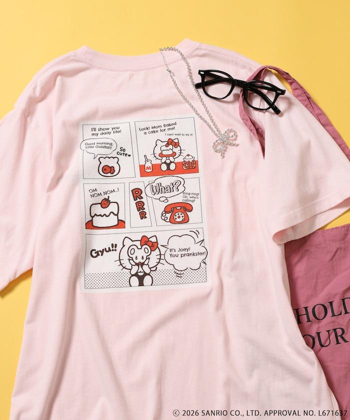 HELLO KITTY 矇眼漫畫印花T恤
