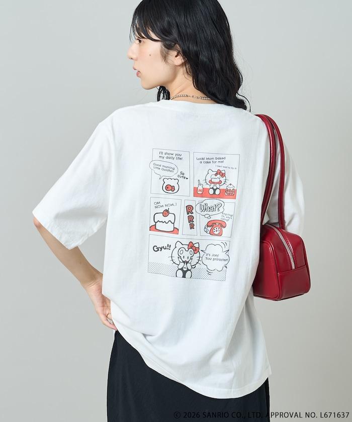 HELLO KITTY 矇眼漫畫印花T恤