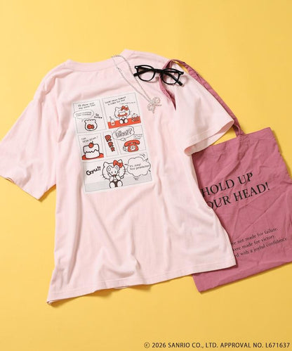 HELLO KITTY 矇眼漫畫印花T恤