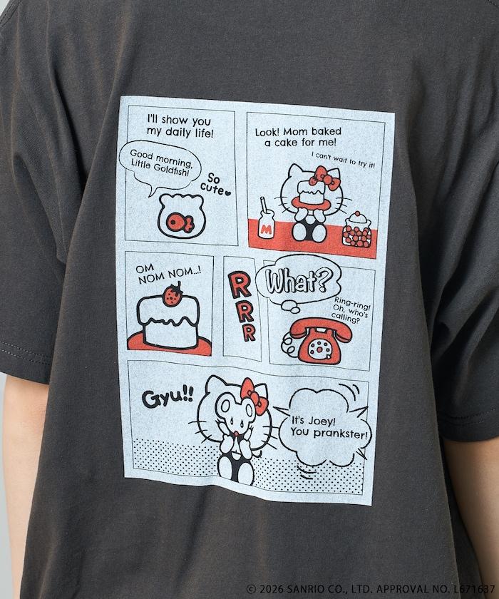 HELLO KITTY 矇眼漫畫印花T恤