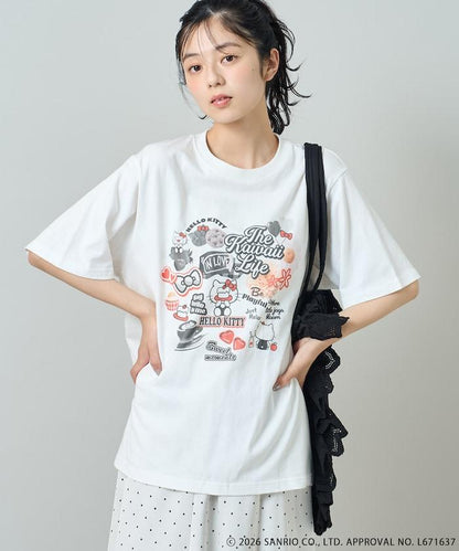 HELLO KITTY 拼貼印花T恤