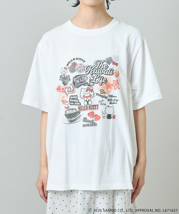 HELLO KITTY 拼貼印花T恤