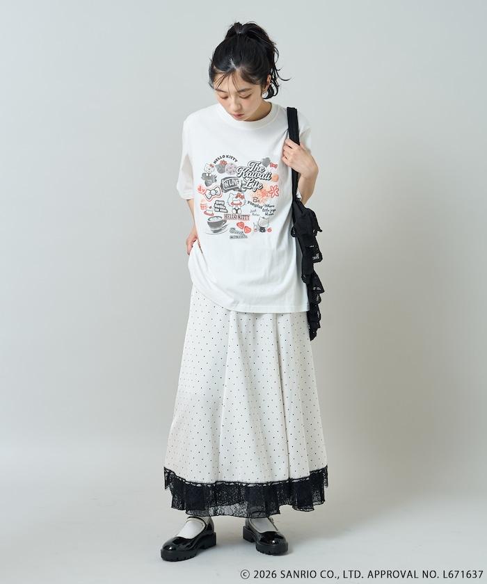 HELLO KITTY 拼貼印花T恤