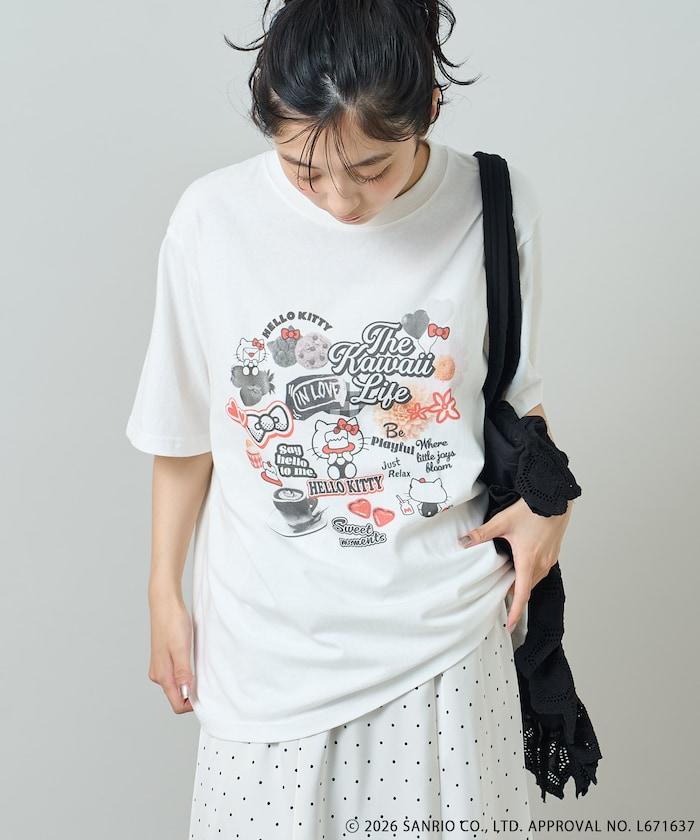 HELLO KITTY 拼貼印花T恤
