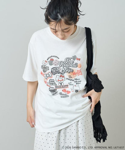 HELLO KITTY 拼貼印花T恤