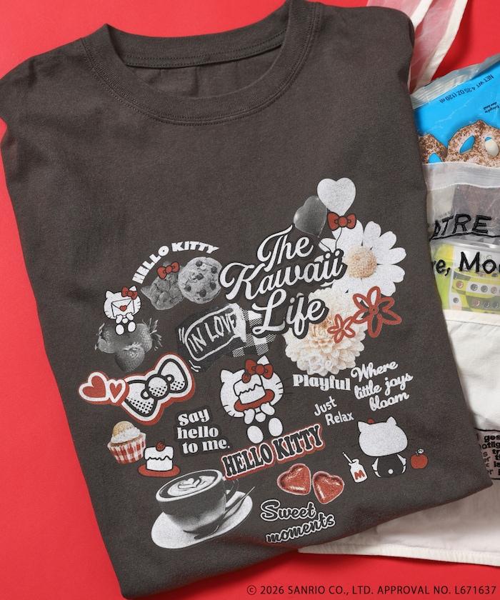 HELLO KITTY 拼貼印花T恤