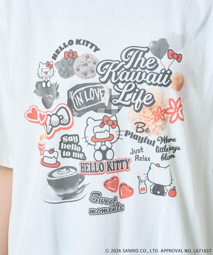 HELLO KITTY 拼貼印花T恤