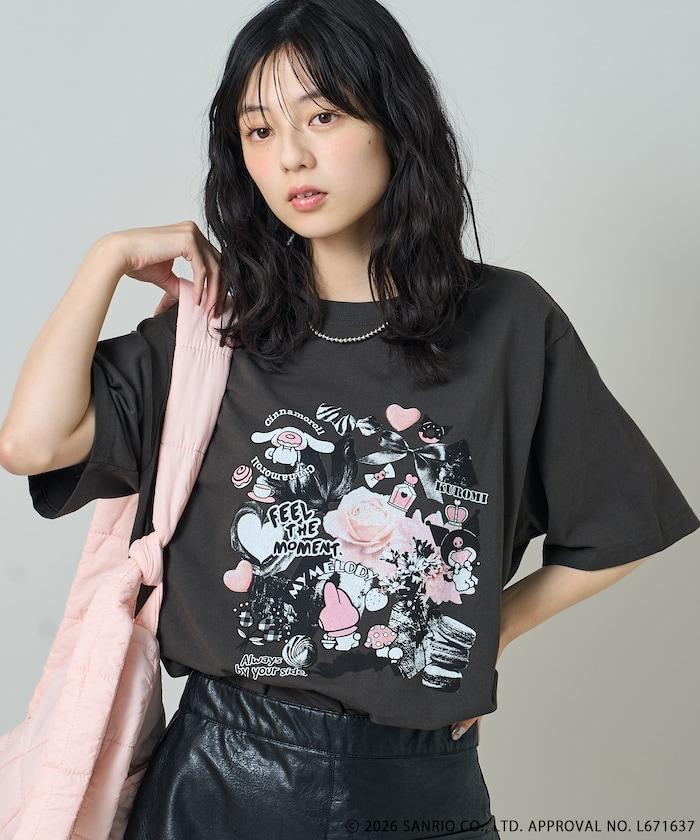 三麗鷗 拼貼印花T恤